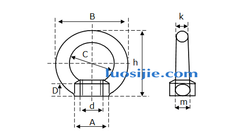 吊环螺母图纸